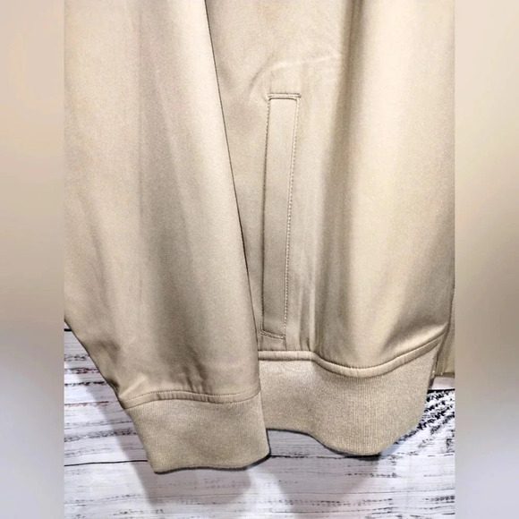 Greg Norman Tan Shark Harrington Jacket in size XL Wicking Performance Athletic - Picture 5 of 6